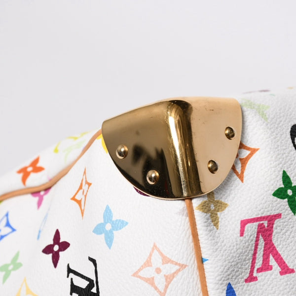 極美品 LOUIS VUITTON ルイヴィトン キーポル45 ボストンバッグ M92641 モノグラム マルチカラー ホワイト 村上隆 中古 4a003947
