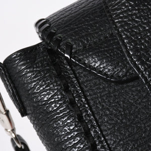 3.1 Phillip Lim フィリップ リム サッチェル ミニサイズ 2WAY ハンドバッグ ショルダーバッグ ブラックレザー シルバー金具 AP17-0226WSK 美品 中古 4a006893