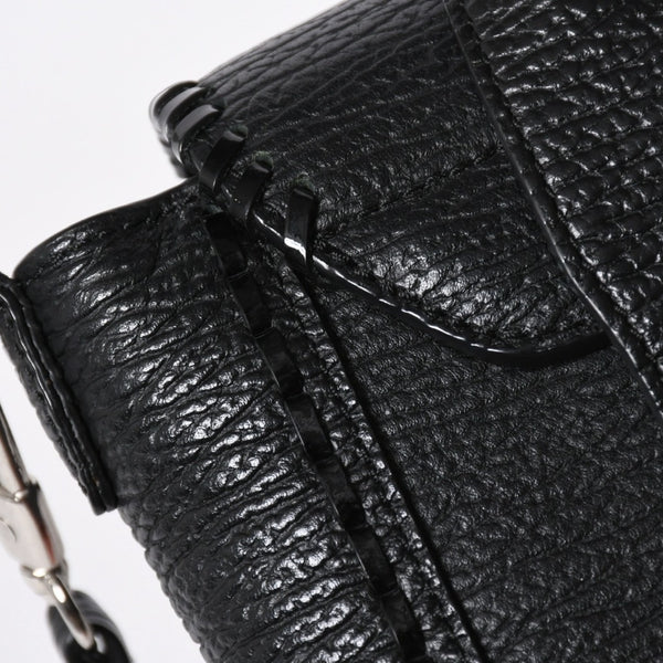 3.1 Phillip Lim フィリップ リム サッチェル ミニサイズ 2WAY ハンドバッグ ショルダーバッグ ブラックレザー シルバー金具 AP17-0226WSK 美品 中古 4a006893