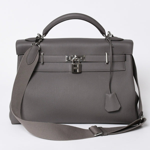 新品同様 HERMES エルメス Maxi Kelly 42 マキシケリー 42 ハンドバッグ K刻印 トゴ エタン SV金具 2025年製 内縫い 中古 4a006899