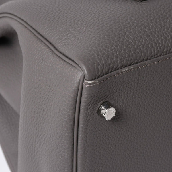 新品同様 HERMES エルメス Maxi Kelly 42 マキシケリー 42 ハンドバッグ K刻印 トゴ エタン SV金具 2025年製 内縫い 中古 4a006899