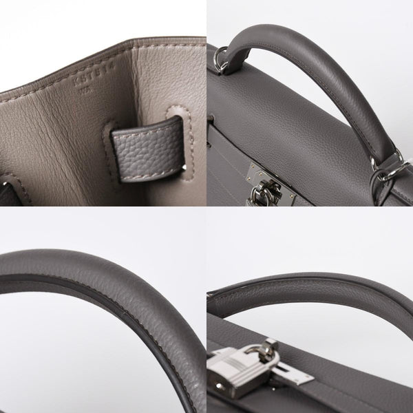 新品同様 HERMES エルメス Maxi Kelly 42 マキシケリー 42 ハンドバッグ K刻印 トゴ エタン SV金具 2025年製 内縫い 中古 4a006899