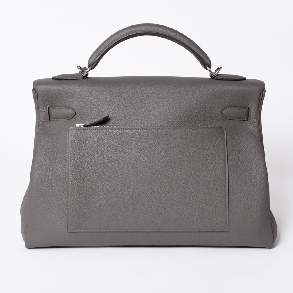 新品同様 HERMES エルメス Maxi Kelly 42 マキシケリー 42 ハンドバッグ K刻印 トゴ エタン SV金具 2025年製 内縫い 中古 4a006899