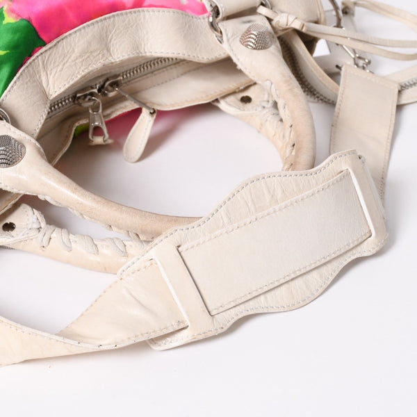 BALENCIAGA バレンシアガ GIANT CITY ジャイアント シティ 2WAYバッグ 173084 ボタニカル柄 ベージュ シルバー金具 美品 中古 4a006912