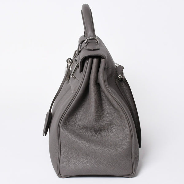 新品同様 HERMES エルメス Maxi Kelly 42 マキシケリー 42 ハンドバッグ K刻印 トゴ エタン SV金具 2025年製 内縫い 中古 4a006899