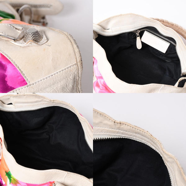 BALENCIAGA バレンシアガ GIANT CITY ジャイアント シティ 2WAYバッグ 173084 ボタニカル柄 ベージュ シルバー金具 美品 中古 4a006912
