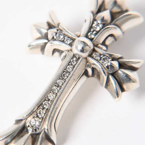 極美品 CHROME HEARTS クロムハーツ DOUBLE CH CROSS SMALL P/D スモール ダブルCHクロス ペンダントトップ 重量約16.50g ダイヤ 中古 4a006902