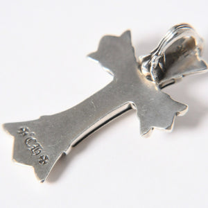 極美品 CHROME HEARTS クロムハーツ DOUBLE CH CROSS SMALL P/D スモール ダブルCHクロス ペンダントトップ 重量約16.50g ダイヤ 中古 4a006902