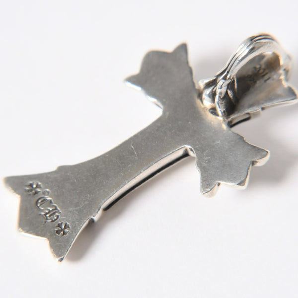 極美品 CHROME HEARTS クロムハーツ DOUBLE CH CROSS SMALL P/D スモール ダブルCHクロス ペンダントトップ 重量約16.50g ダイヤ 中古 4a006902