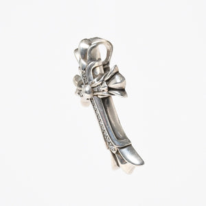 極美品 CHROME HEARTS クロムハーツ DOUBLE CH CROSS SMALL P/D スモール ダブルCHクロス ペンダントトップ 重量約16.50g ダイヤ 中古 4a006902
