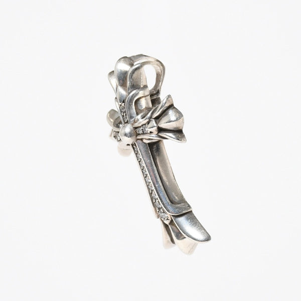 極美品 CHROME HEARTS クロムハーツ DOUBLE CH CROSS SMALL P/D スモール ダブルCHクロス ペンダントトップ 重量約16.50g ダイヤ 中古 4a006902