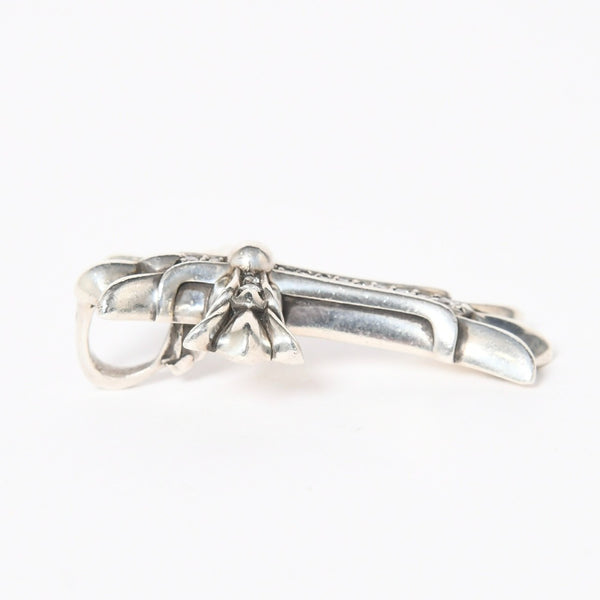 極美品 CHROME HEARTS クロムハーツ DOUBLE CH CROSS SMALL P/D スモール ダブルCHクロス ペンダントトップ 重量約16.50g ダイヤ 中古 4a006902