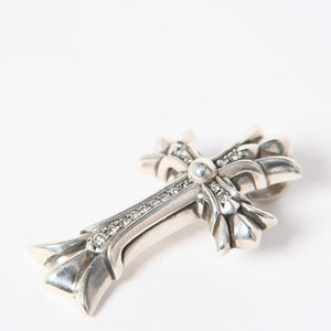 極美品 CHROME HEARTS クロムハーツ DOUBLE CH CROSS SMALL P/D スモール ダブルCHクロス ペンダントトップ 重量約16.50g ダイヤ 中古 4a006902