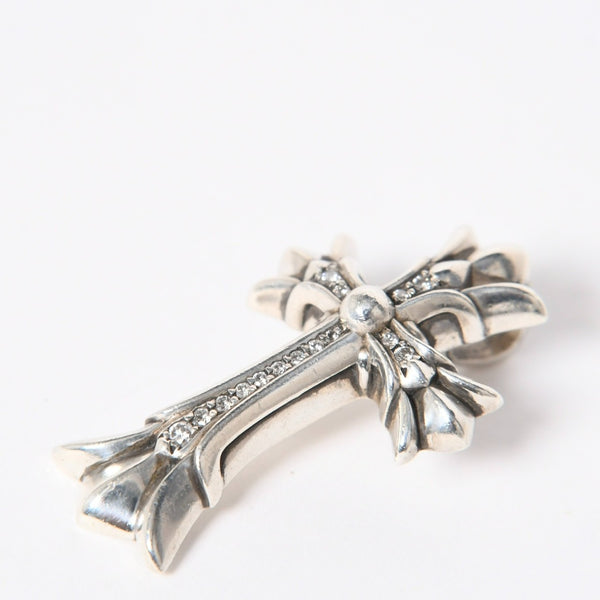 極美品 CHROME HEARTS クロムハーツ DOUBLE CH CROSS SMALL P/D スモール ダブルCHクロス ペンダントトップ 重量約16.50g ダイヤ 中古 4a006902