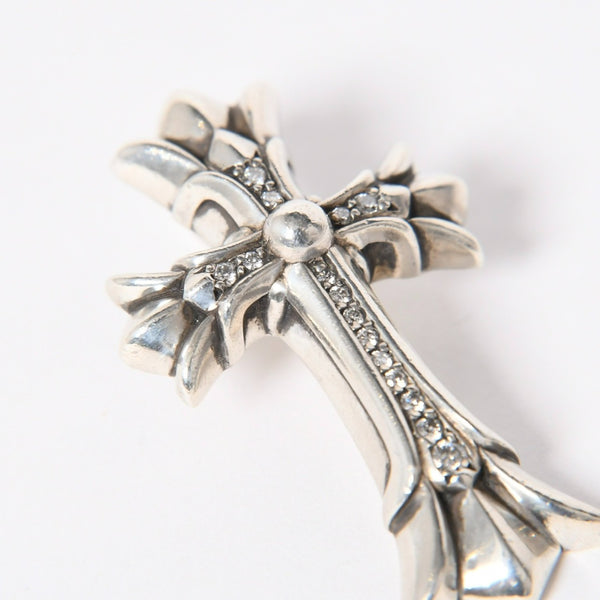 極美品 CHROME HEARTS クロムハーツ DOUBLE CH CROSS SMALL P/D スモール ダブルCHクロス ペンダントトップ 重量約16.50g ダイヤ 中古 4a006902