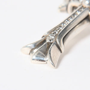 極美品 CHROME HEARTS クロムハーツ DOUBLE CH CROSS SMALL P/D スモール ダブルCHクロス ペンダントトップ 重量約16.50g ダイヤ 中古 4a006902