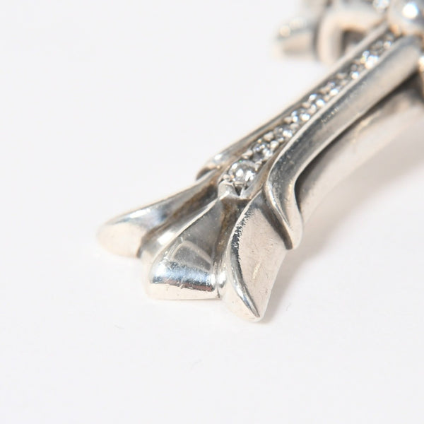 極美品 CHROME HEARTS クロムハーツ DOUBLE CH CROSS SMALL P/D スモール ダブルCHクロス ペンダントトップ 重量約16.50g ダイヤ 中古 4a006902