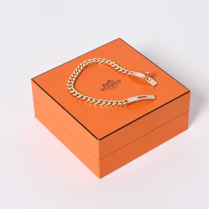 極美品 HERMES エルメス ケリー グルメット ベリースモール ブレスレット H120434B サイズXL 重量29.41g 18KPG メンズ オーダー品 中古 4a006906