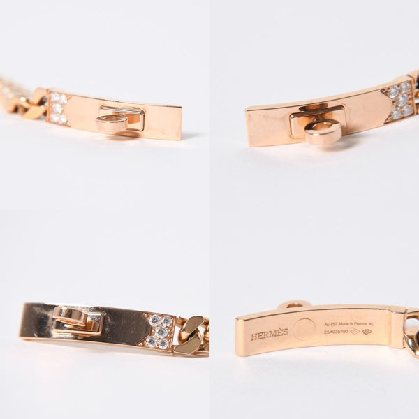 極美品 HERMES エルメス ケリー グルメット ベリースモール ブレスレット H120434B サイズXL 重量29.41g 18KPG メンズ オーダー品 中古 4a006906