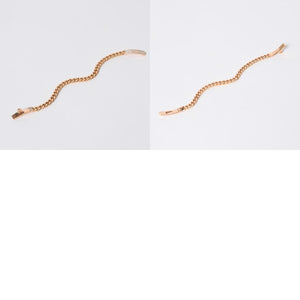 極美品 HERMES エルメス ケリー グルメット ベリースモール ブレスレット H120434B サイズXL 重量29.41g 18KPG メンズ オーダー品 中古 4a006906