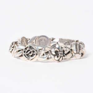 CHROME HEARTS クロムハーツ 6LINKS MULTI LINK 6リンク マルチリンク ブレスレット 重量約117.81g 925刻印 シルバー925 美品 中古 4a006903