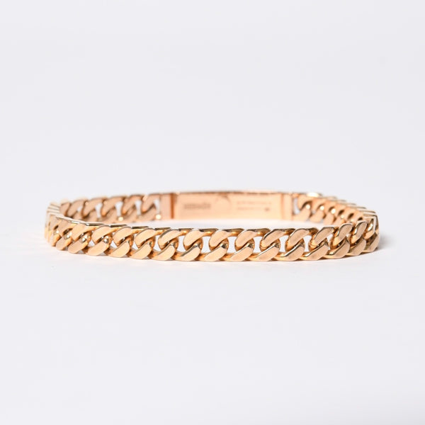 極美品 HERMES エルメス ケリー グルメット ベリースモール ブレスレット H120434B サイズXL 重量29.41g 18KPG メンズ オーダー品 中古 4a006906