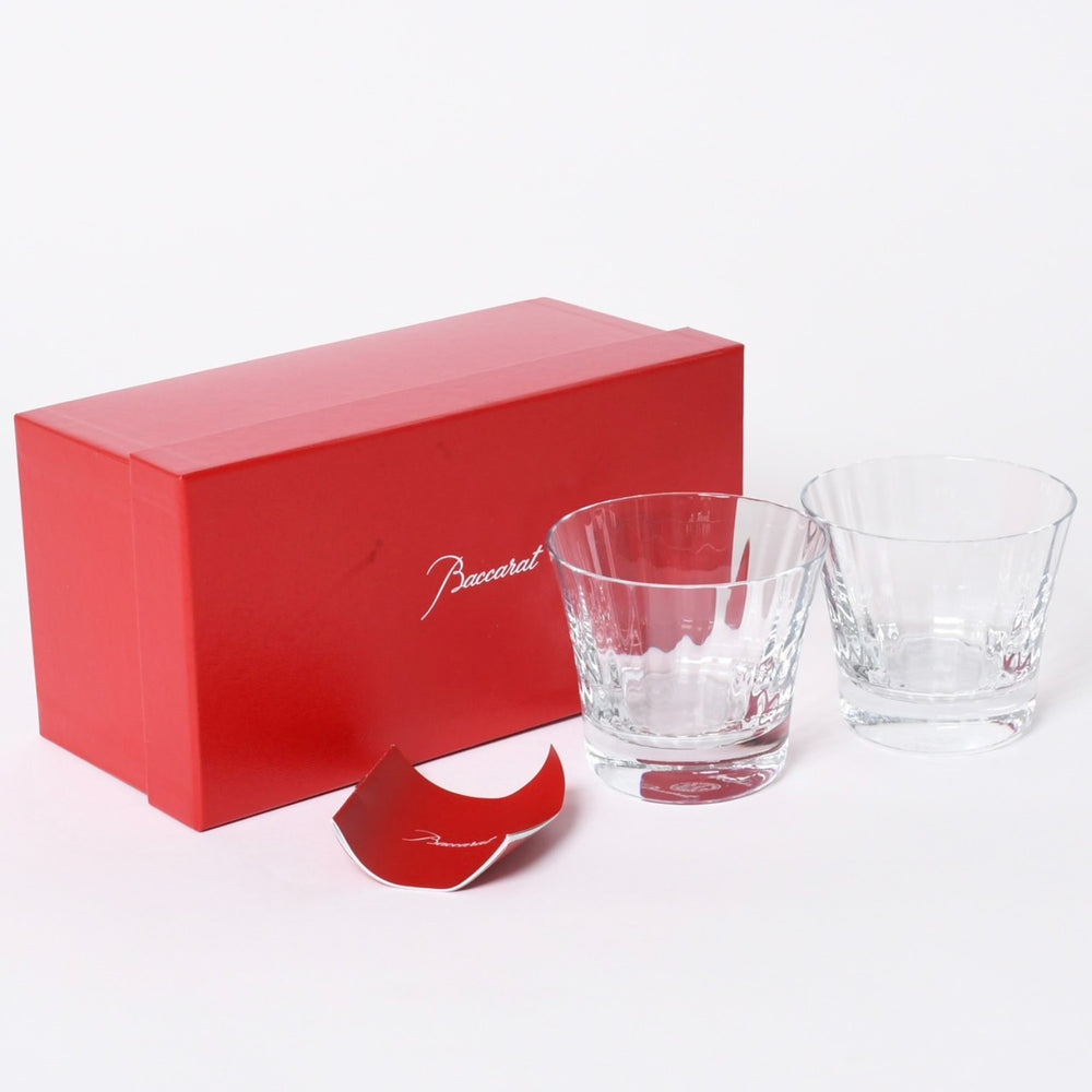 新品未使用 Baccarat バカラ Mille Nuits ミルニュイ タンブラー ロックグラス ２個セット クリスタルガラス 中古 4a005286