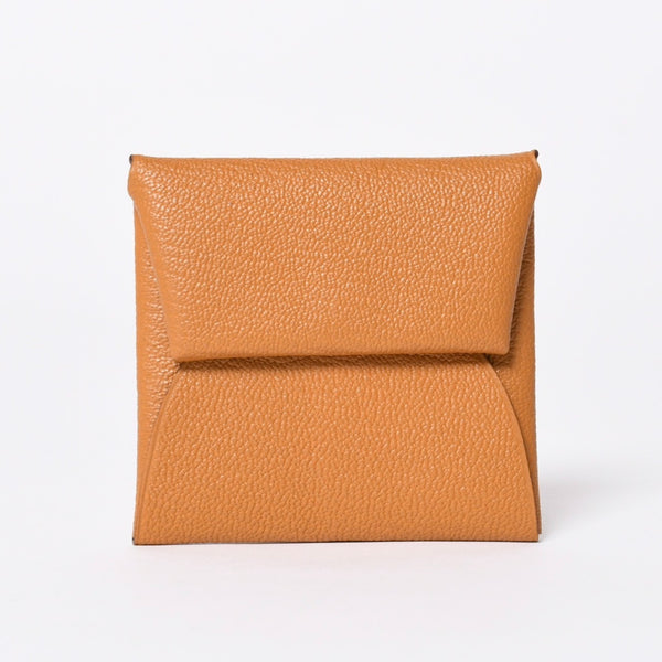 新品同様 HERMES エルメス バスティアヴェルソ コインケース B刻印 シェーブル キャラメル シルバー金具 中古 4a006663