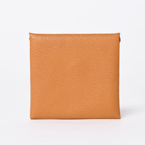 新品同様 HERMES エルメス バスティアヴェルソ コインケース B刻印 シェーブル キャラメル シルバー金具 中古 4a006663