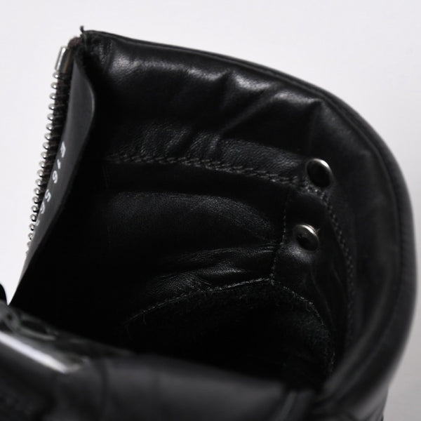 極美品 CHROME HEARTS クロムハーツ RICK OWENS リックオウエンス ジオバスケット スニーカー BSフレア ダガー クロスボール ブラック シルバー サイズ44 中古 4a006908