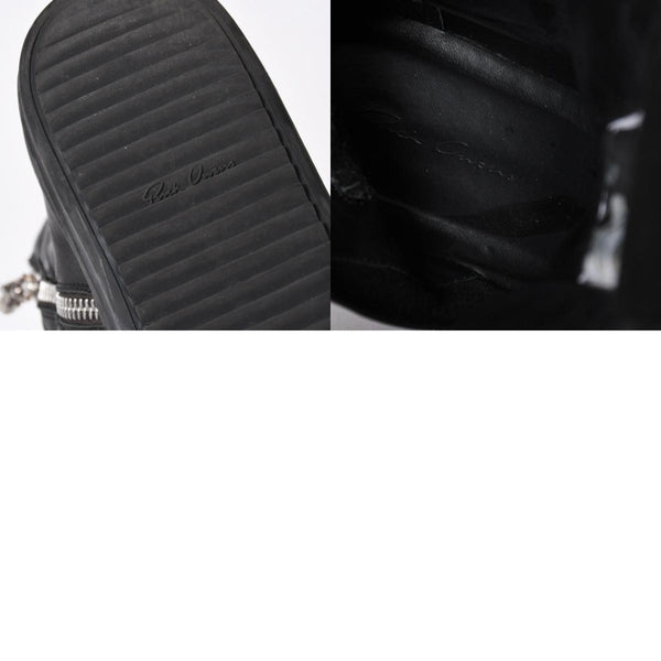極美品 CHROME HEARTS クロムハーツ RICK OWENS リックオウエンス ジオバスケット スニーカー BSフレア ダガー クロスボール ブラック シルバー サイズ44 中古 4a006908