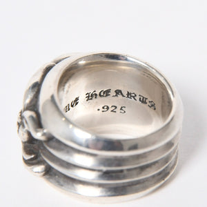 極美品 CHROME HEARTS クロムハーツ DAGGER HEART ダガーハート リング 指輪 重量約25.41g サイズ9.5号 925刻印 シルバー925 中古 4a007009
