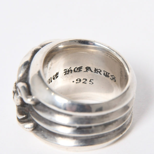 極美品 CHROME HEARTS クロムハーツ DAGGER HEART ダガーハート リング 指輪 重量約25.41g サイズ9.5号 925刻印 シルバー925 中古 4a007009