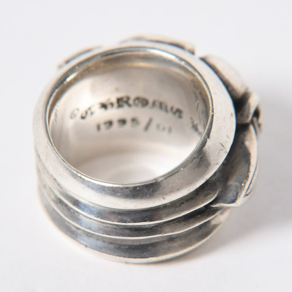 極美品 CHROME HEARTS クロムハーツ DAGGER HEART ダガーハート リング 指輪 重量約25.41g サイズ9.5号 925刻印 シルバー925 中古 4a007009