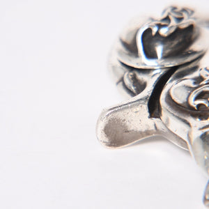CHROME HEARTS クロムハーツ HEART CHAIN/CLIP ハートチェーン クリップ ブレスレット 重量128.01g シルバー925 13リンク 美品 中古 4a007011