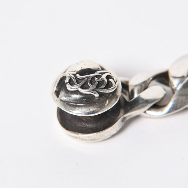 CHROME HEARTS クロムハーツ HEART CHAIN/CLIP ハートチェーン クリップ ブレスレット 重量128.01g シルバー925 13リンク 美品 中古 4a007011
