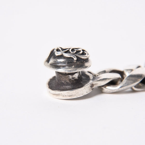 CHROME HEARTS クロムハーツ HEART CHAIN/CLIP ハートチェーン クリップ ブレスレット 重量128.01g シルバー925 13リンク 美品 中古 4a007011