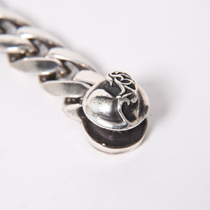 CHROME HEARTS クロムハーツ HEART CHAIN/CLIP ハートチェーン クリップ ブレスレット 重量128.01g シルバー925 13リンク 美品 中古 4a007011