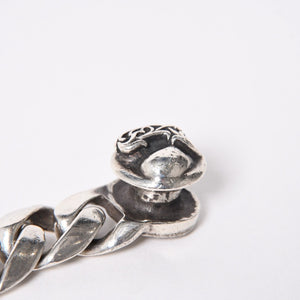 CHROME HEARTS クロムハーツ HEART CHAIN/CLIP ハートチェーン クリップ ブレスレット 重量128.01g シルバー925 13リンク 美品 中古 4a007011