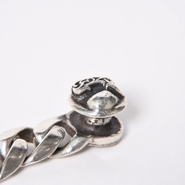 CHROME HEARTS クロムハーツ HEART CHAIN/CLIP ハートチェーン クリップ ブレスレット 重量128.01g シルバー925 13リンク 美品 中古 4a007011