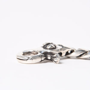 CHROME HEARTS クロムハーツ HEART CHAIN/CLIP ハートチェーン クリップ ブレスレット 重量128.01g シルバー925 13リンク 美品 中古 4a007011