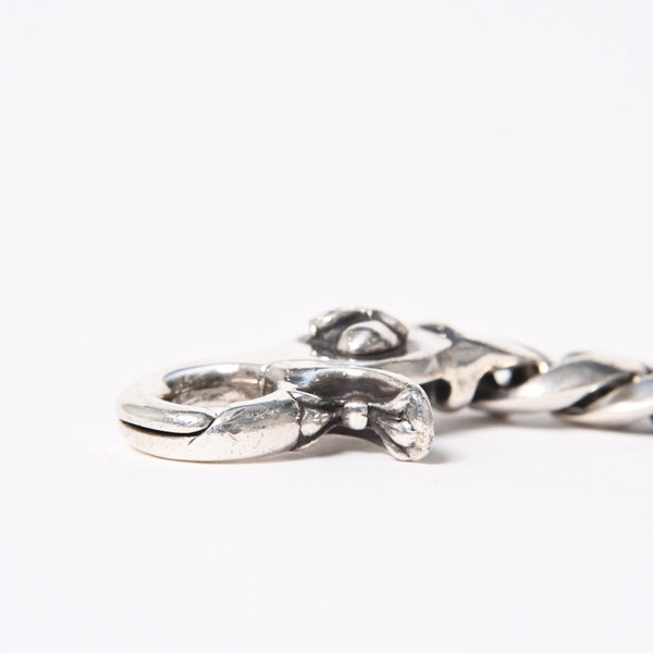 CHROME HEARTS クロムハーツ HEART CHAIN/CLIP ハートチェーン クリップ ブレスレット 重量128.01g シルバー925 13リンク 美品 中古 4a007011