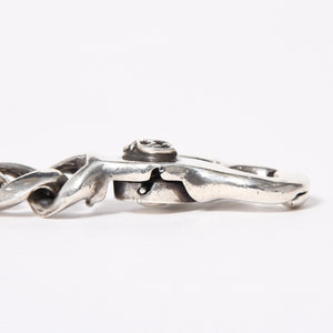 CHROME HEARTS クロムハーツ HEART CHAIN/CLIP ハートチェーン クリップ ブレスレット 重量128.01g シルバー925 13リンク 美品 中古 4a007011