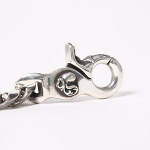 CHROME HEARTS クロムハーツ HEART CHAIN/CLIP ハートチェーン クリップ ブレスレット 重量128.01g シルバー925 13リンク 美品 中古 4a007011