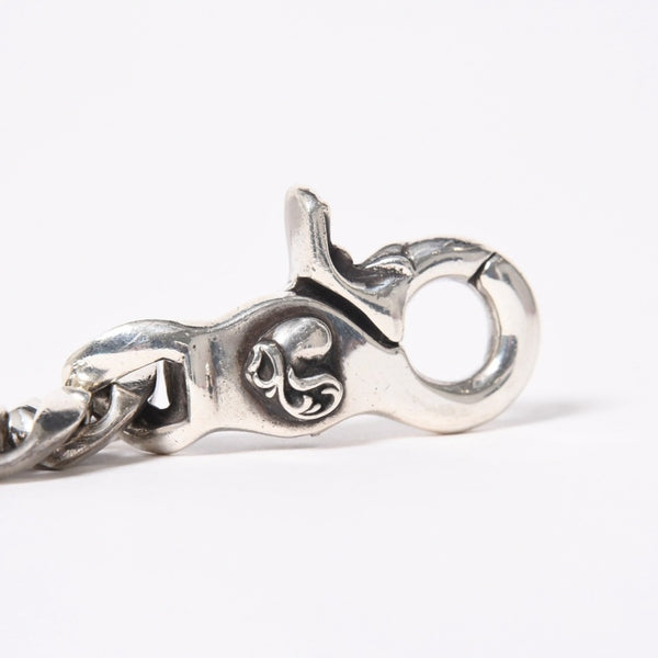 CHROME HEARTS クロムハーツ HEART CHAIN/CLIP ハートチェーン クリップ ブレスレット 重量128.01g シルバー925 13リンク 美品 中古 4a007011