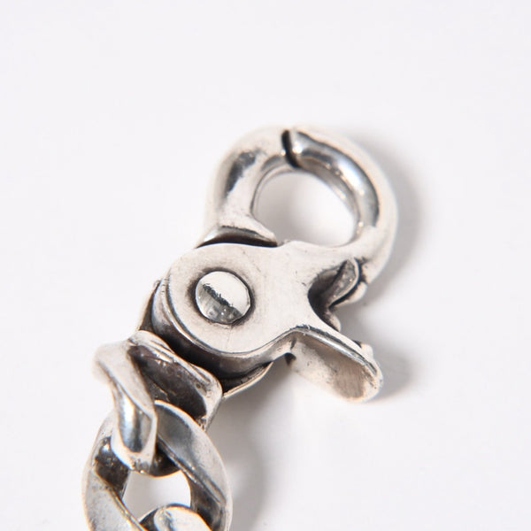 CHROME HEARTS クロムハーツ HEART CHAIN/CLIP ハートチェーン クリップ ブレスレット 重量128.01g シルバー925 13リンク 美品 中古 4a007011