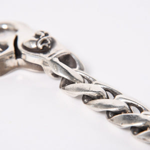 CHROME HEARTS クロムハーツ HEART CHAIN/CLIP ハートチェーン クリップ ブレスレット 重量128.01g シルバー925 13リンク 美品 中古 4a007011