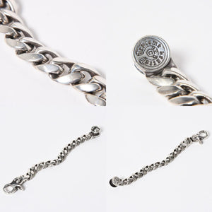 CHROME HEARTS クロムハーツ HEART CHAIN/CLIP ハートチェーン クリップ ブレスレット 重量128.01g シルバー925 13リンク 美品 中古 4a007011