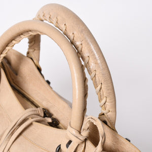 極美品 BALENCIAGA バレンシアガ 2WAY ハンドバッグ ショルダーバッグ シティ ザ・タウン 240579 ベージュ 中古 4a006914