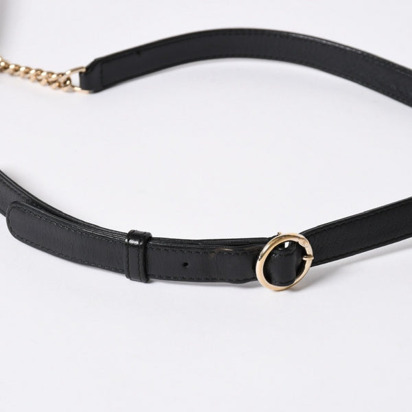 極美品 CHANEL シャネル シェブロン 2WAYチェーンショルダーバッグ 25番台 ココマーク カーフレザー Vステッチ ゴールド金具 中古 4a006757